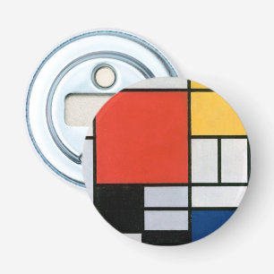 Abrebotellas Impresión de la composición de Piet Mondrian en ro