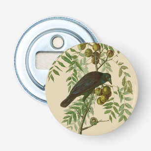 Abrebotellas Impresión de pájaro Grackle púrpura de Audubon Vin