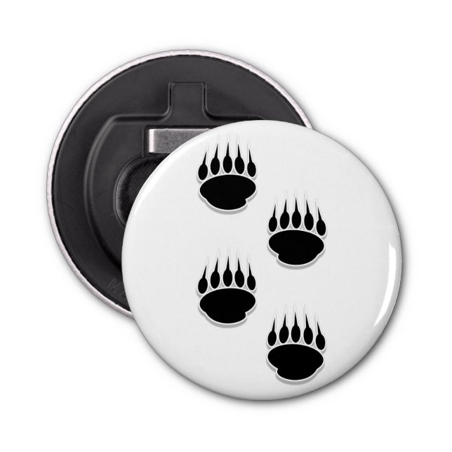 Abrebotellas Impresiones de la pintura de oso negro (Anverso)