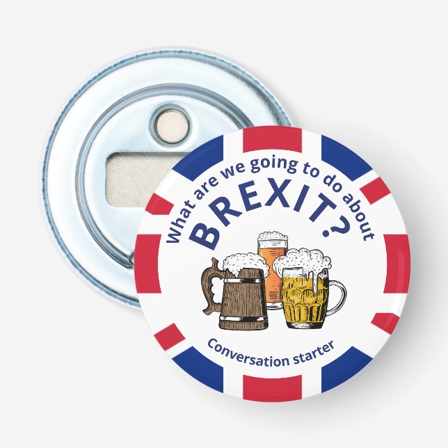 Abrebotellas Iniciador de conversación de BREXIT Union Jack (Anverso)