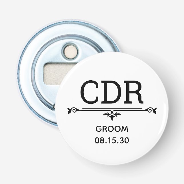 Abrebotellas Iniciales de Groom (Anverso)