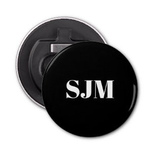 Abrebotellas Iniciales de monograma de Personalizado blanco min