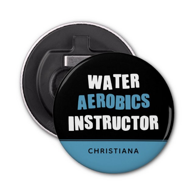 Abrebotellas Instructor de aeróbicos de agua personalizado (Anverso)