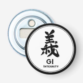 Abrebotellas Integridad GI bushido virtud samurai tatuaje kanji