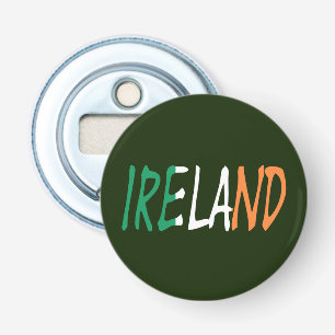 Abrebotellas Irlanda sobrepuesta en el bocage de la bandera irl