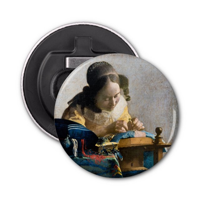 Abrebotellas Johannes Vermeer - El Lacemaker (Anverso)