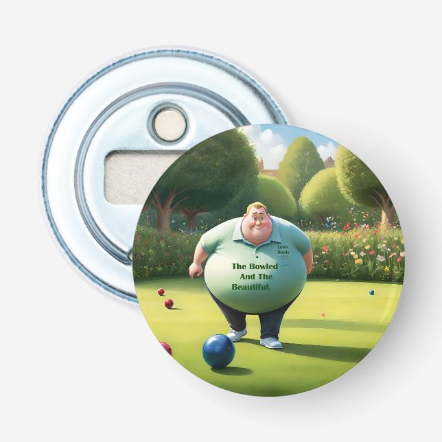 Abrebotellas Jolly Lawn Bowler Man, (Anverso)