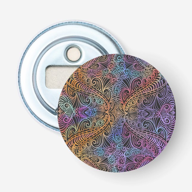 Abrebotellas Kaleidoscope arcoiris Mandala (Anverso)