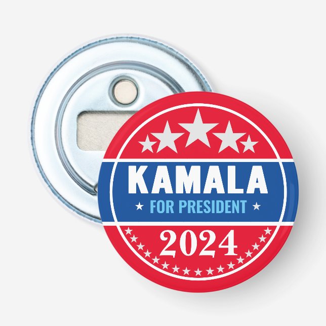 Abrebotellas Kamala Harris 2024 para Presidenta  (Anverso)