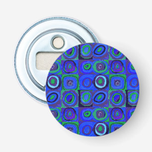 Abrebotellas Kandinsky Farbstudie Blue Quadrate Square Circle