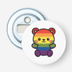 Abrebotellas Kawaii Rainbow Teddy - Una elegante fiesta del org