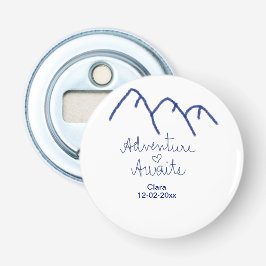 Abrebotellas La aventura espera corazón de montaña azul agregar