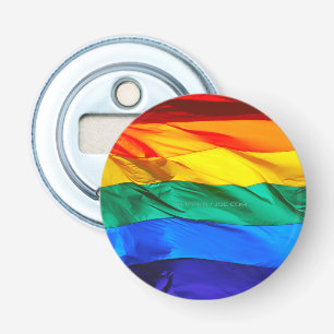 Abrebotellas La bandera del orgullo gay de SlipperyJoe's ondean