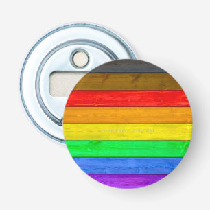 Abrebotellas La bandera del orgullo gay inclusivo de SlipperyJo