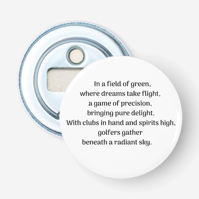 Abrebotellas La emoción de Golfer (Anverso)