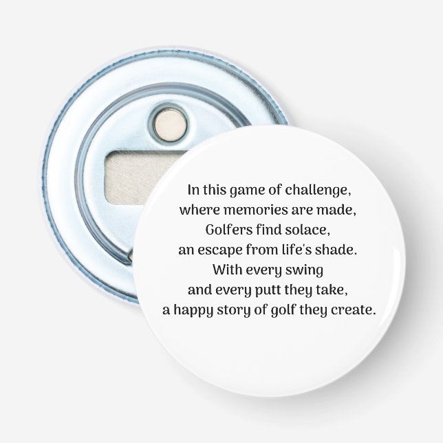 Abrebotellas La emoción de Golfer (Anverso)