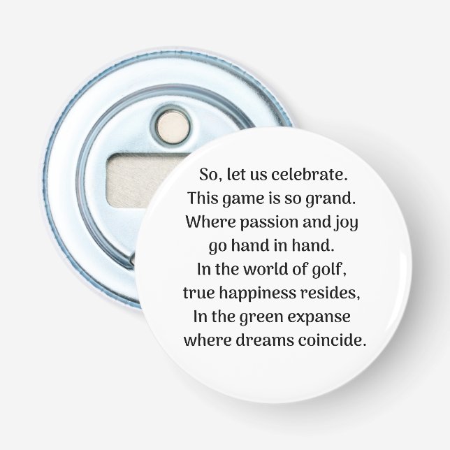 Abrebotellas La emoción de Golfer (Anverso)