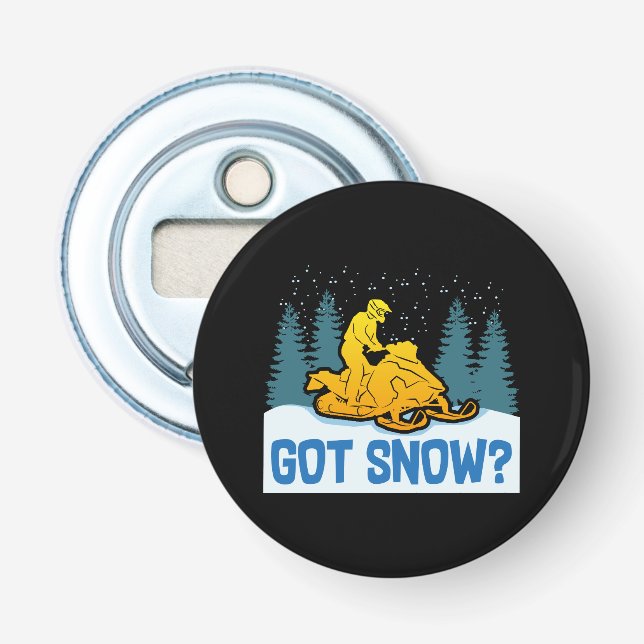 Abrebotellas La moto de nieve - La moto de nieve es divertida (Anverso)