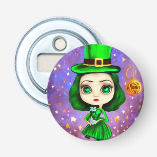 Abrebotellas La muñeca surrealista del día del Pop St. Patrick