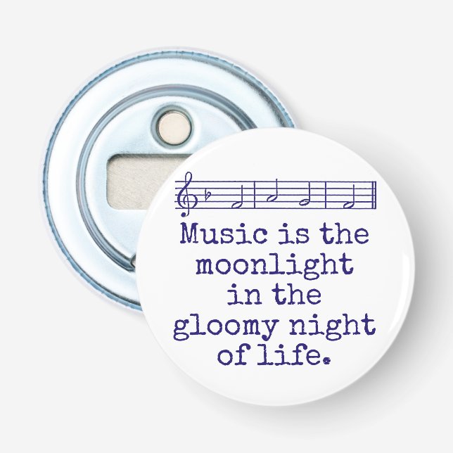 Abrebotellas La música es la luz de la luna - Cita musical (Anverso)
