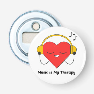 Abrebotellas La música es mi terapia - Inspirador Cita del aman