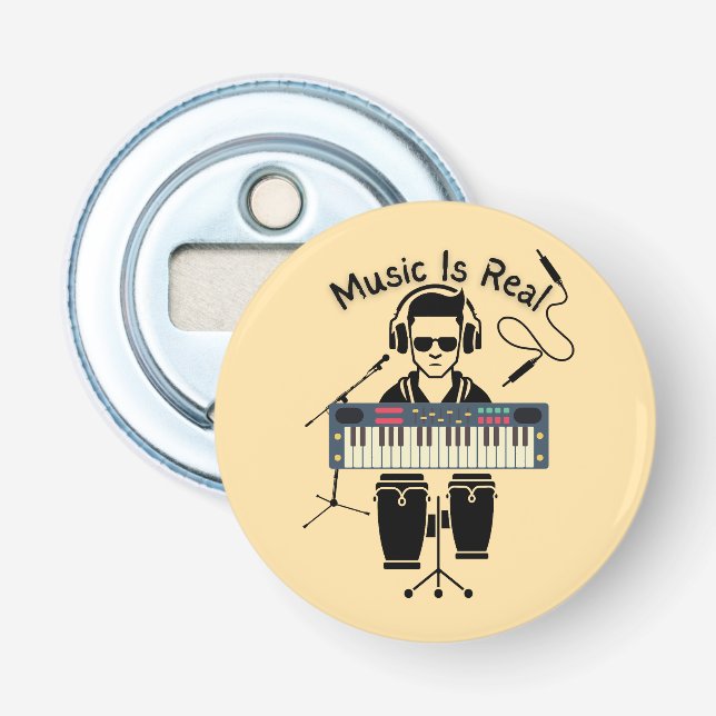 Abrebotellas La música es real (Anverso)