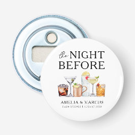 Abrebotellas La noche antes de la cena de ensayo de la pareja