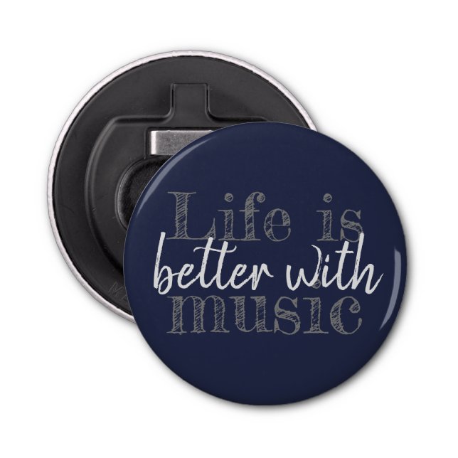 ABREBOTELLAS LA VIDA ES MEJOR CON LA MÚSICA | (Anverso)