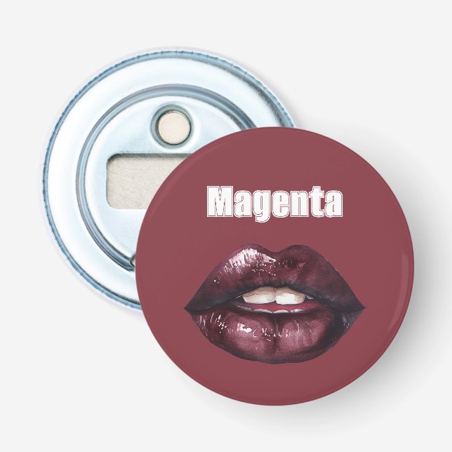 Abrebotellas Labios Rojo Burdeos Magenta   (Anverso)
