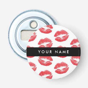 Abrebotellas Labios rojos, besos, pintalabios, tu nombre, perso