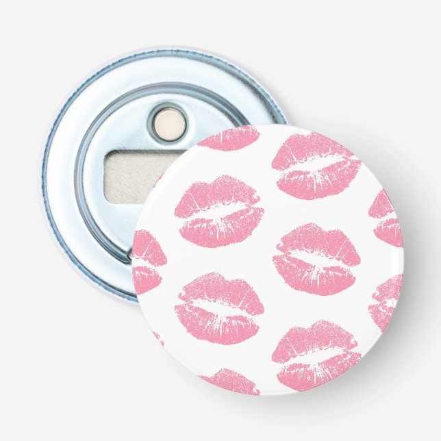 Abrebotellas Labios rosados, patrón de labios, lápiz labial ros (Anverso)