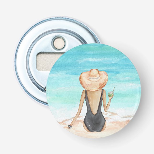 Abrebotellas ladie en la playa (Anverso)