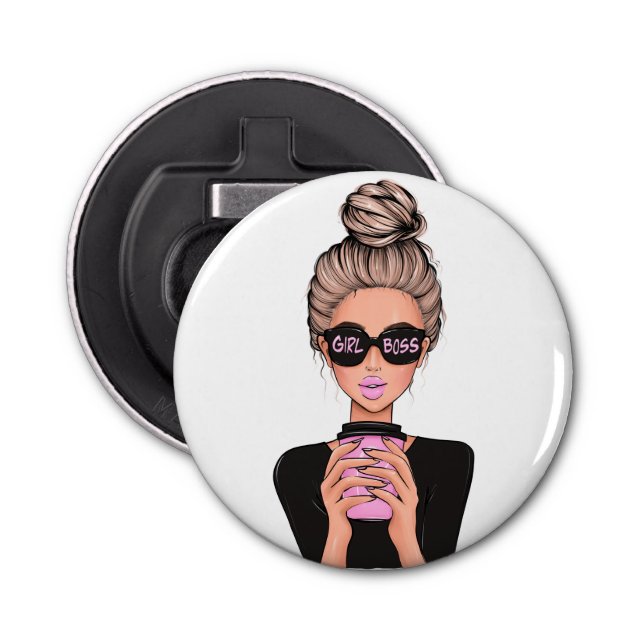 Abrebotellas Lady Boss Life, Jefe Babe Woman, Chica Jefe Sterli (Anverso)