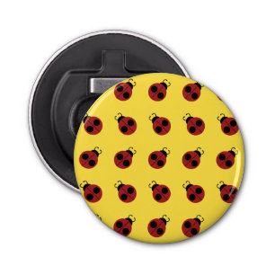 Abrebotellas Ladybug 60s retro fresco amarillo