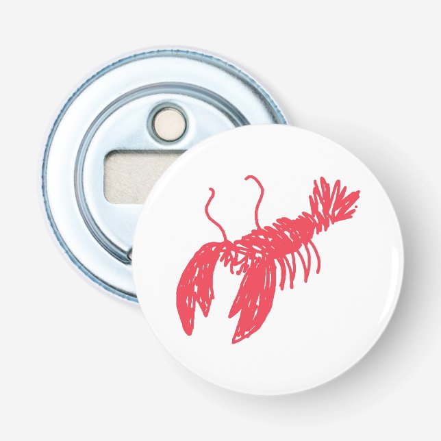 Abrebotellas Langosta roja (Anverso)