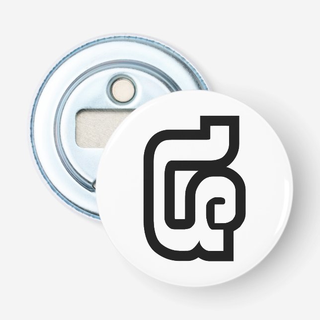 Abrebotellas Lao/Laos Número Cuatro/4/໔ (Véase/Si) Laotiano (Anverso)