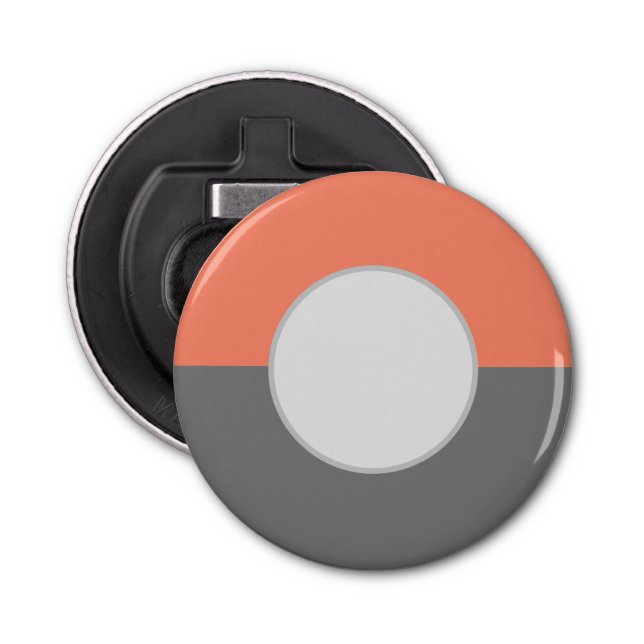 Abrebotellas Las dos mitades del círculo geométrico moderno (Anverso)