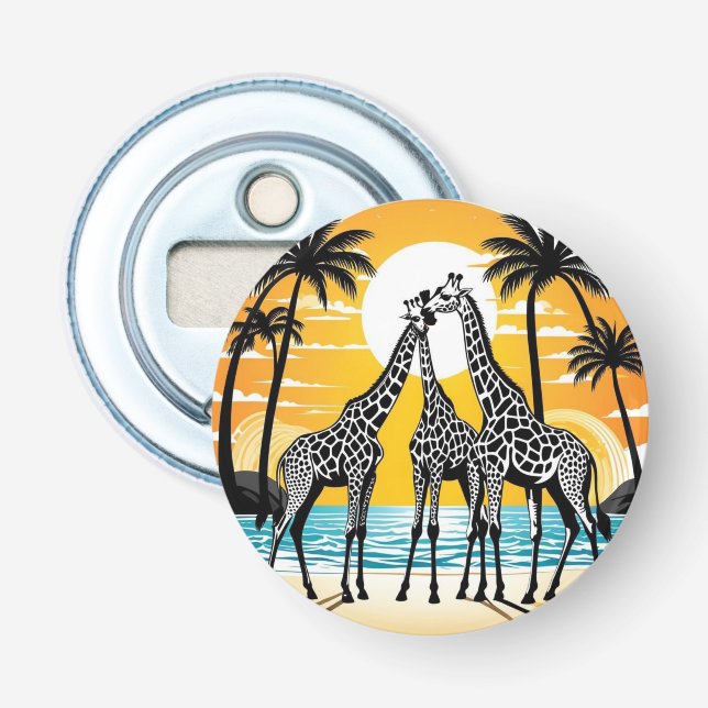 Abrebotellas Las jirafas en la playa (Anverso)