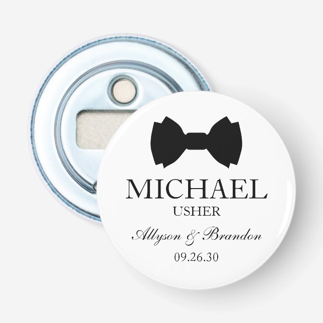 Abrebotellas Lazo negro de acomodador (Anverso)