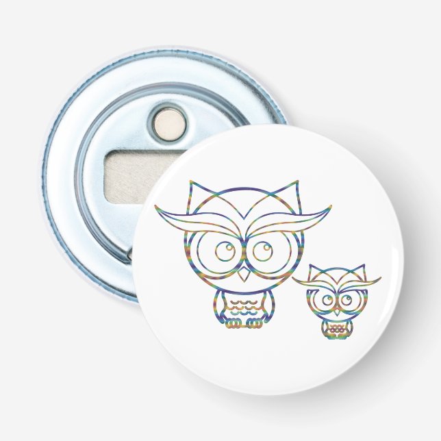 Abrebotellas Lechuzas arcoiris (Anverso)