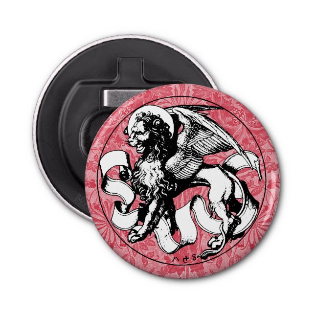 Abrebotellas León alado del siglo XV en San Marcos (Anverso)