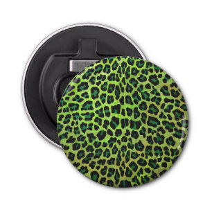 Abrebotellas Leopard Black and Green Print