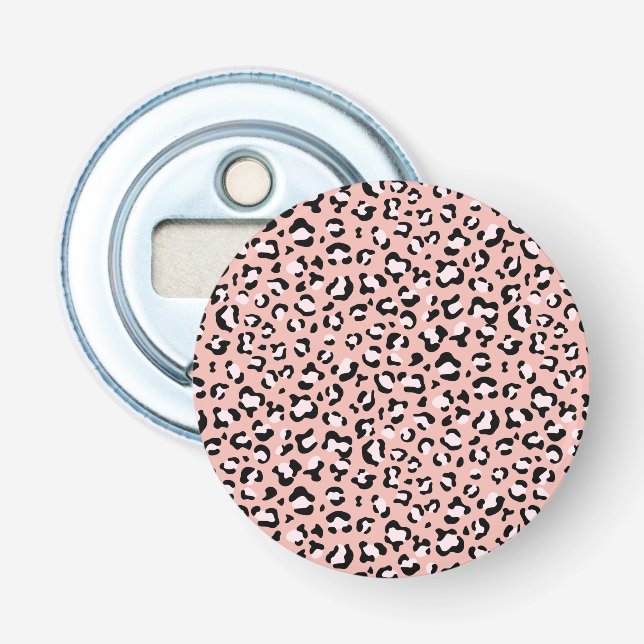 Abrebotellas Leopard Print, Leopard Spots, Pink Leopard (Anverso)