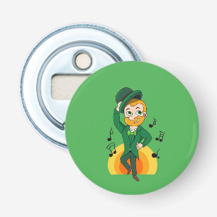 Abrebotellas Leprechaun bailando, personalizado de San Patricio
