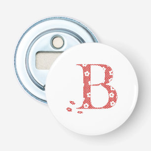 Abrebotellas Letra del patrón de flor B (rojo)