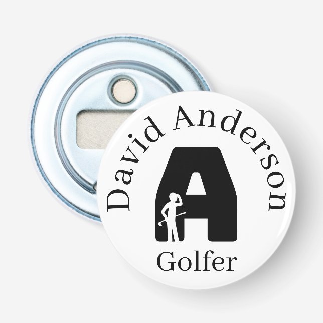Abrebotellas Letra golfer a (Anverso)