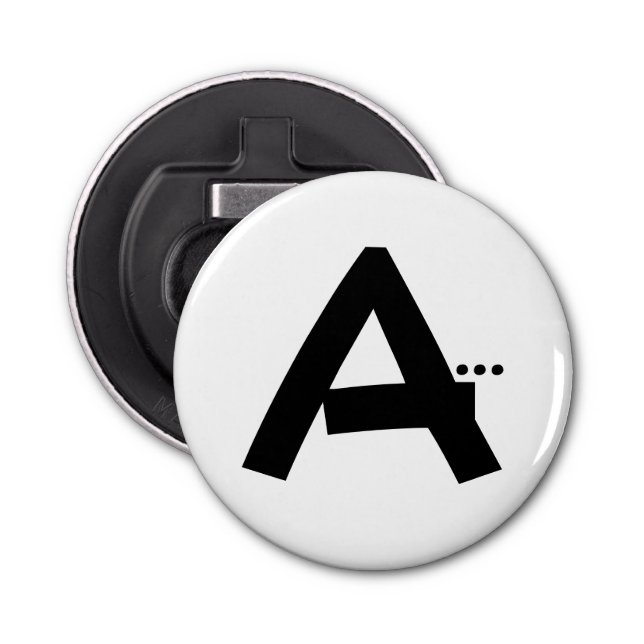 Abrebotellas Letra inicial botón de monograma apertura de frasc (Anverso)