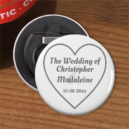 Abrebotellas Leyenda gris plateada simple en un