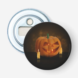 Abrebotellas Linterna de calabaza de Halloween con velas