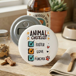 Abrebotellas Lista de verificación de animales Foster Love Fore